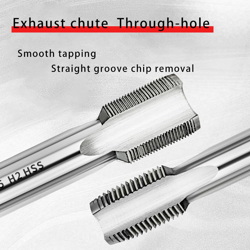 M14 x 1.25mm Thread Tap – HSS 6542 Extra Long Metric Machine Taps, 160mm (6.3") for Heavy-Duty Industrial Threading on Shafts and Casings (1Pc)