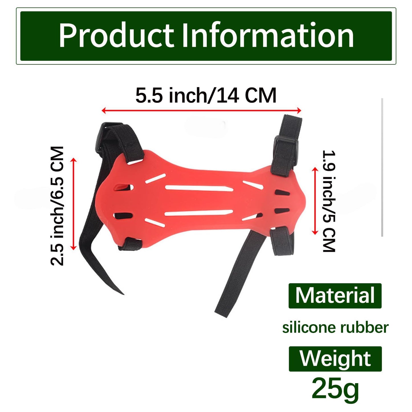 2 Pack Rubber Archery Arm Guard Youth Forearm Protector Adjustable 2 Straps Buckles for Kids & Youth Shooting Practice