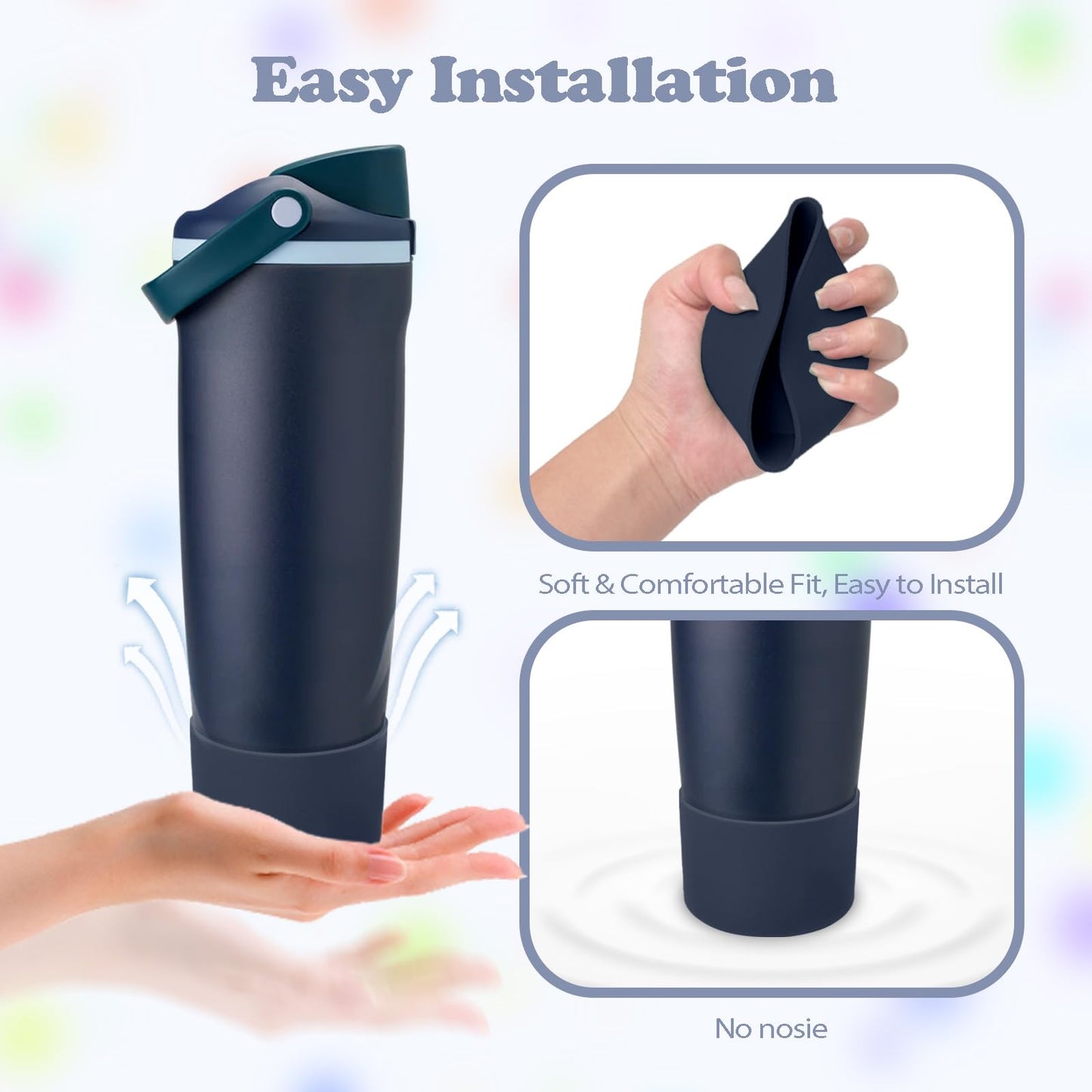 Kaitiaki Silicone Boot for Owala 30oz & 40oz FreeSip Sway Bottles & Tumblers - Non-Slip, Scratch-Resistant, Stability Enhancer, Available in 12 Colors (Sea Captain)