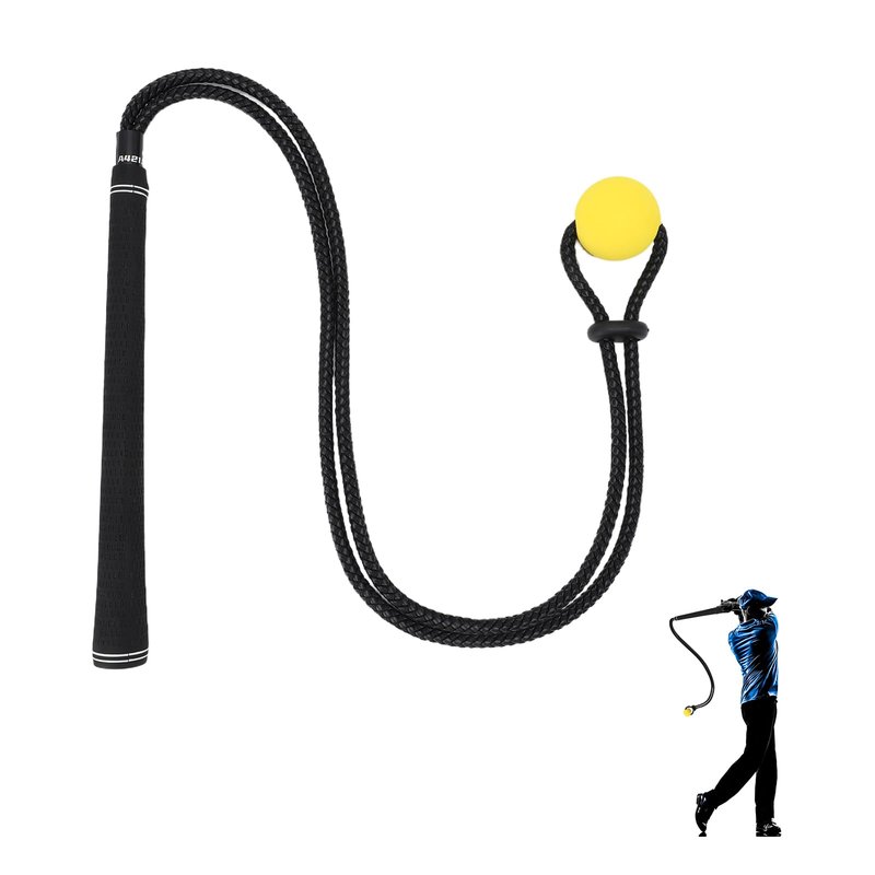 ZEMBSOYA Golf Swing Rope Trainer, Professional Golf Swing Training Aid, Improved Golfers Swing and Master Tempo, Golf Warm-Up Practice Equipment for Golfers of All Levels