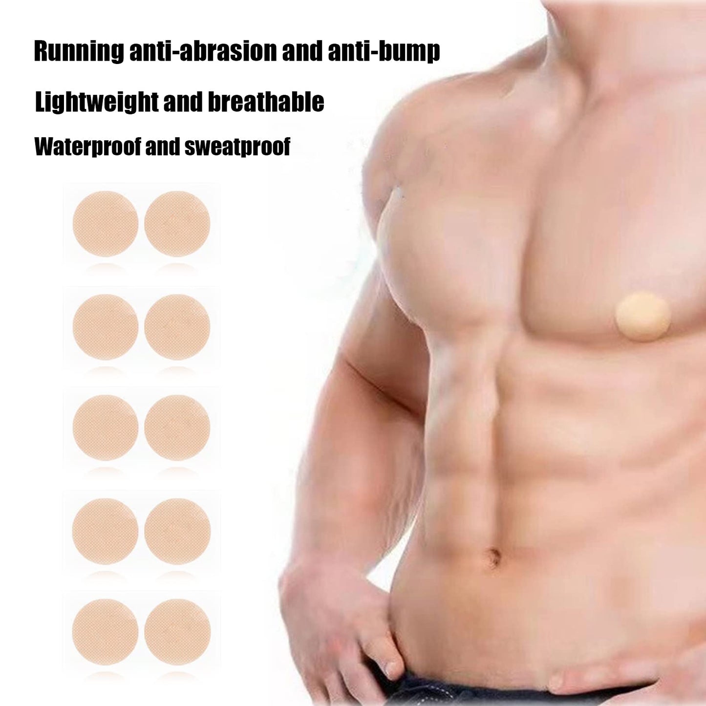 KFZDCG 150 Pairs Nipple Cover for Men, Mens Tape Pasties Patch Nipple Covers Nipple Patch Anti Chafing Nip Protector