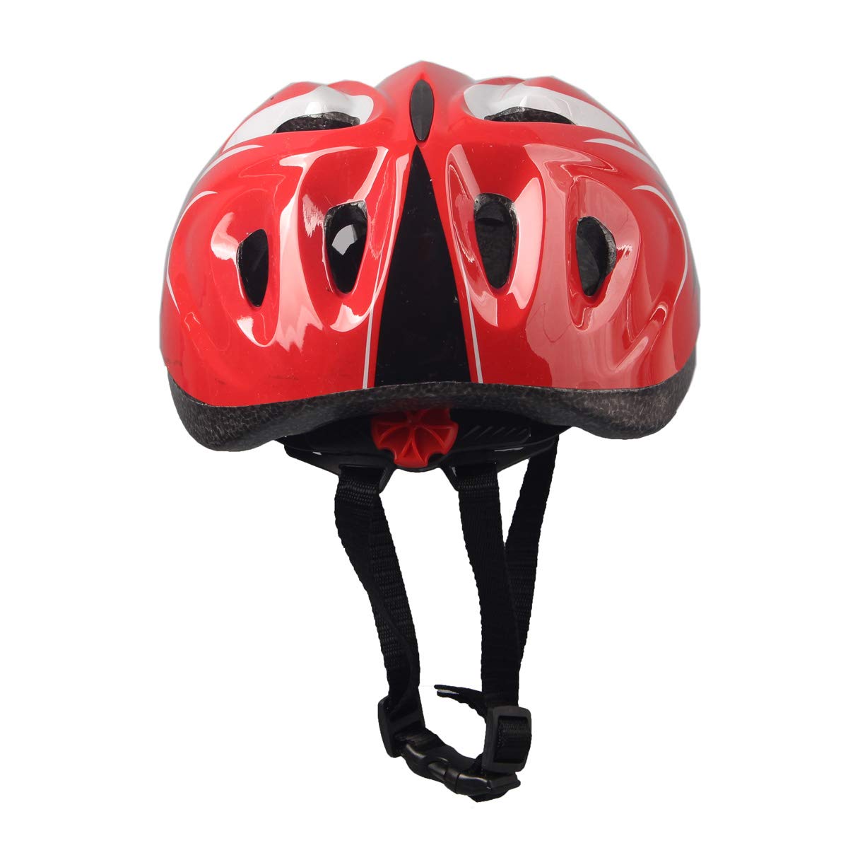 Adjustable Protective Helmet Kids Protective Gear Knee Elbow Pads Wrist Guard Outdoor Sports Safety Bike Scooters Skateboards (Red)
