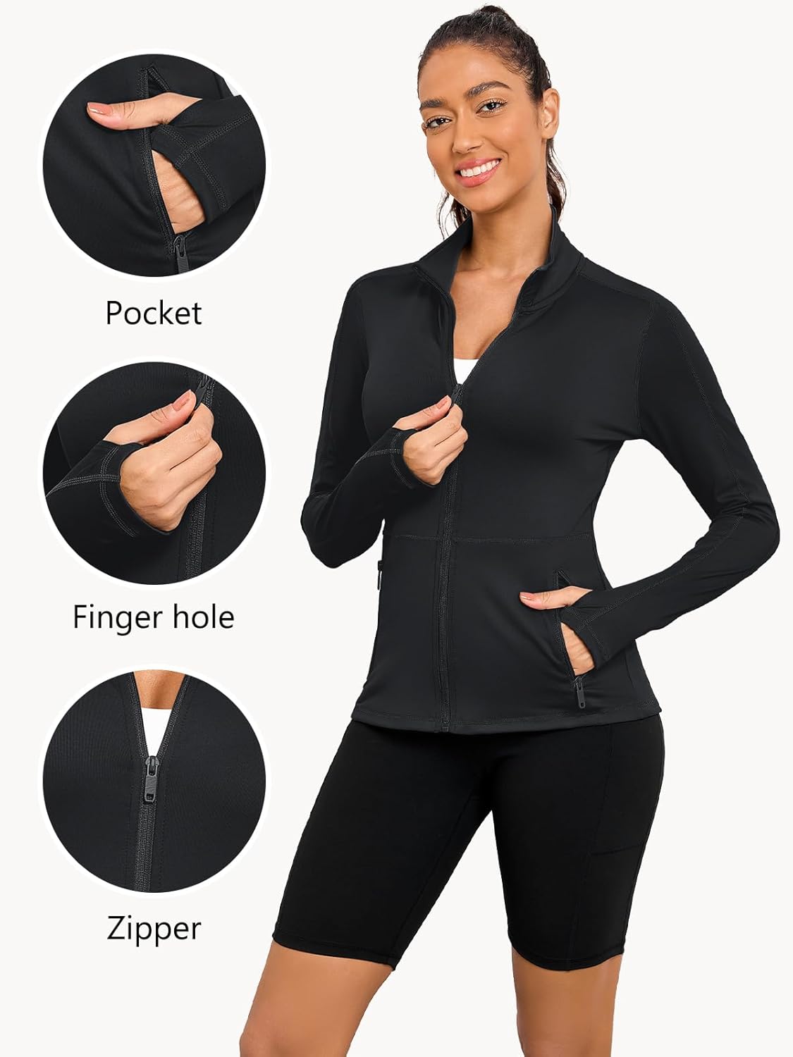 VUTRU Women's Yoga Jacket - Full Zip Athletic Running Track Jacket for Active Lifestyle