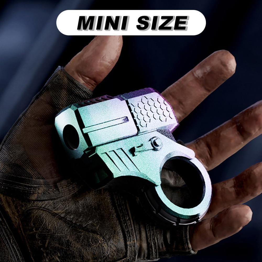 Metal Fidget Toys - Alloy Fingertip Launcher Ring for Stress Relief | Black Adult Sensory Toy