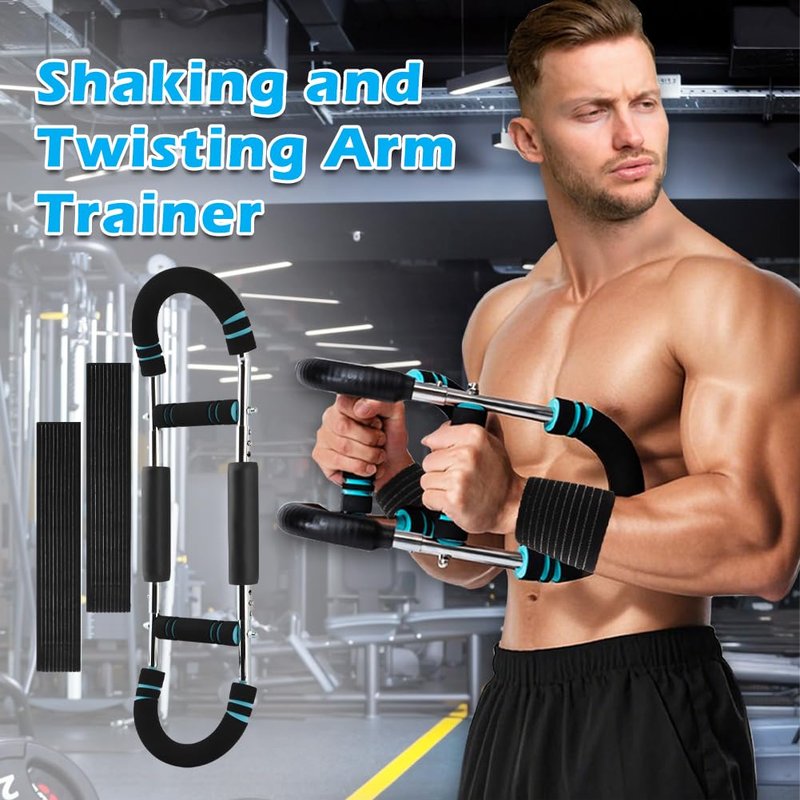 Saker Twister Arm Trainer, 40-100lb Adjustable Power Twister Bar, Arm Trainer with Chest Workout Equipment, Detachable Design Fitness Machine for Home & Gym