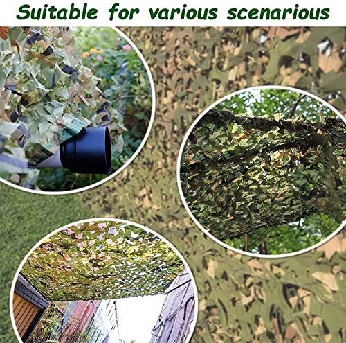 Sposuit Woodland Camo Netting 16ft x 16ft - Military & Hunting Camouflage Net for Hunting, Camping, Party Decorations