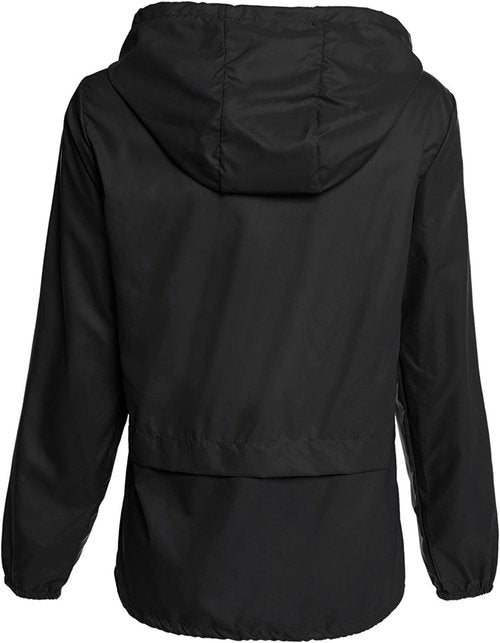 Avoogue Raincoat - Women's Lightweight Waterproof Jacket | Packable Hooded Windbreaker