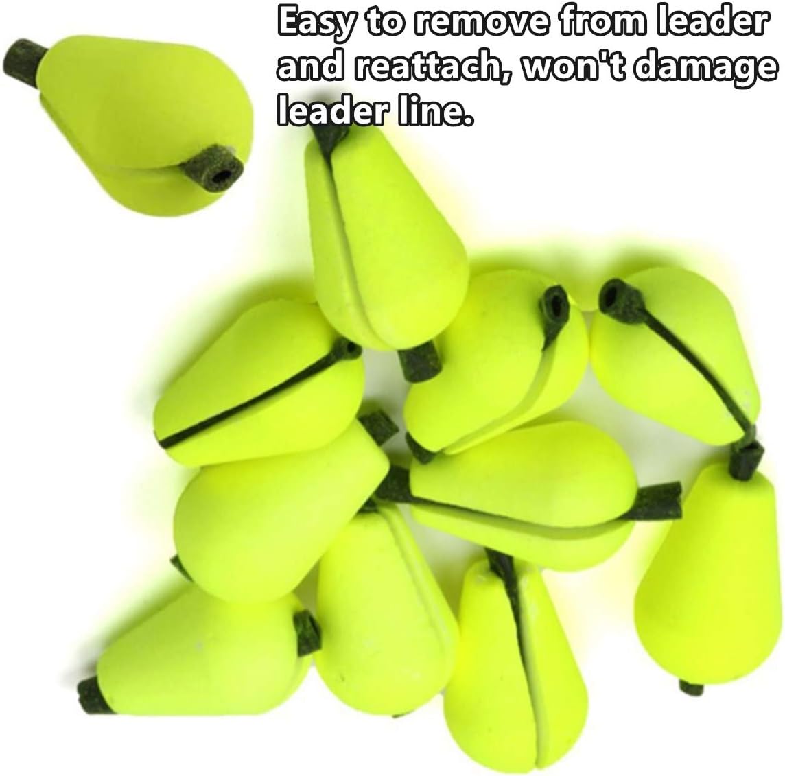 Skiennix Foam Teardrop Strike Indicators - 15-Piece Fishing Bobber Set for Fly Fishing Accessories