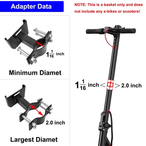 Upgrade Knee Scooter Baskets Accessory, Quick Release Removable Cloth Electric Scooter Basket, Scooter Basket for Knee Scooter Front, Fits Most Knee Scooter Walker Models and Scooter