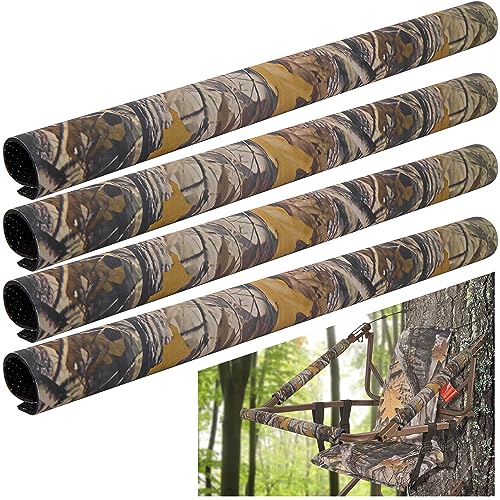 4 Pack Waterproof Camo Tree Stand Rail Pads for Hunting & Climbing Stands