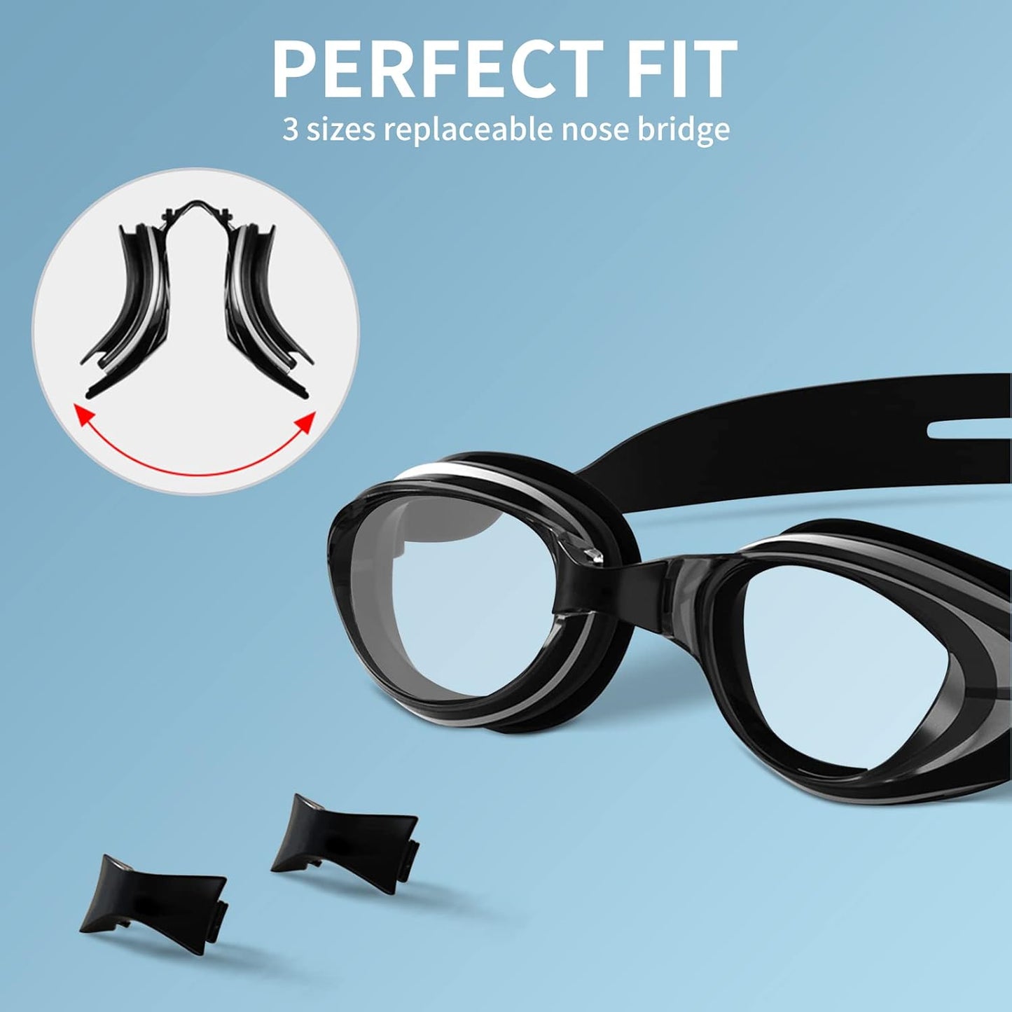Swim Goggles - Anti-Fog, Anti-UV, Leak-Proof Design | 2 Pack for Adults & Youth