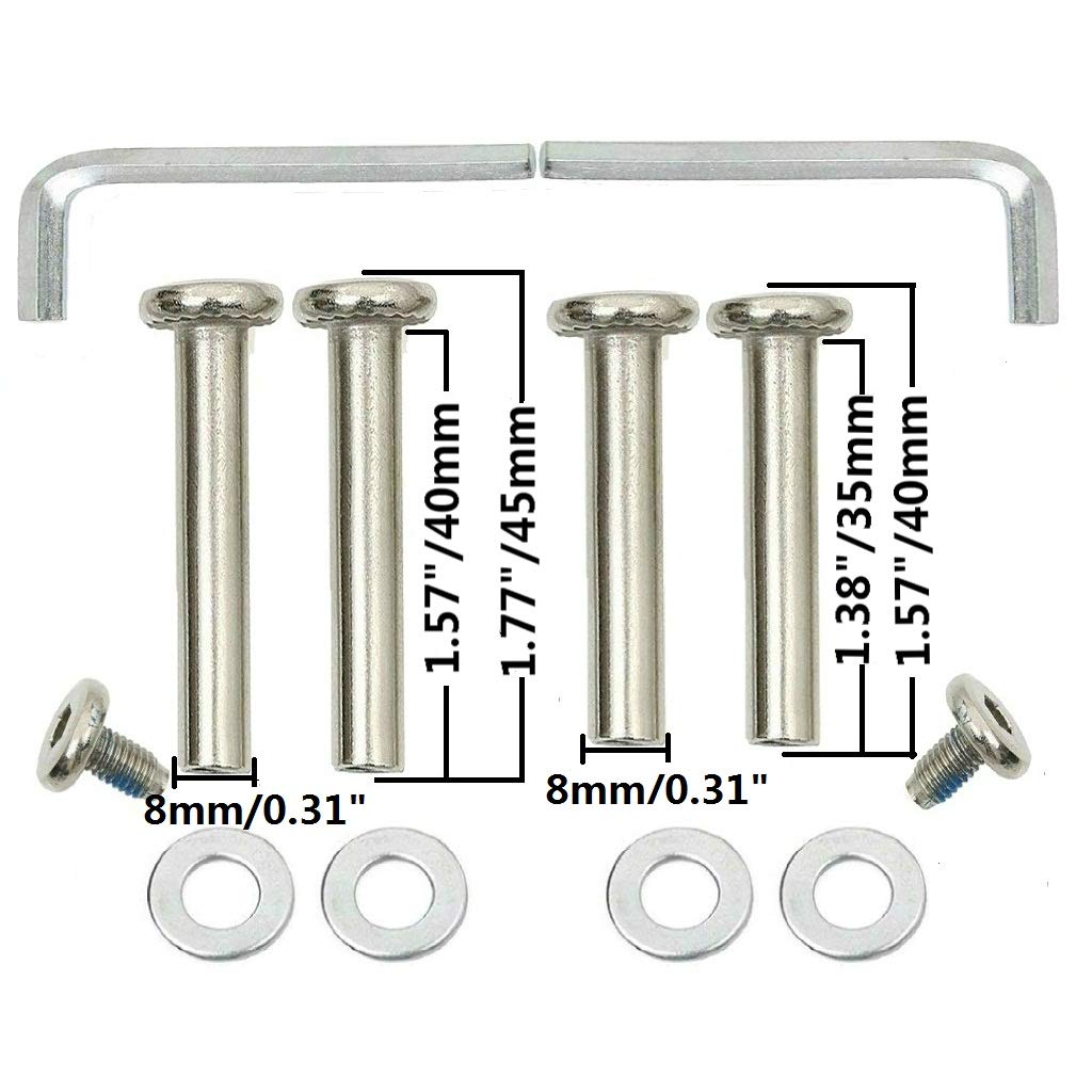 ORO 1 Pair Luggage Wheels Replacement 64 * 22mm Case Wheels with 8mm Bearings for Suitcase and Inline Outdoor Skate and Caster Board