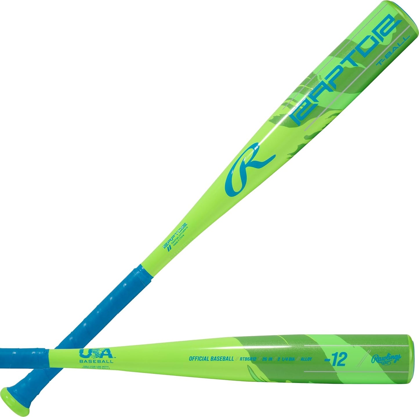 Rawlings Raptor T-Ball Bat -12 Drop | 2 1/4" Barrel | Lightweight Aluminum Design