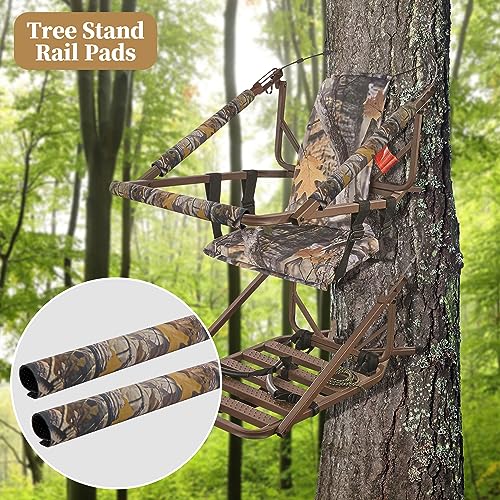 4 Pack Waterproof Camo Tree Stand Rail Pads for Hunting & Climbing Stands