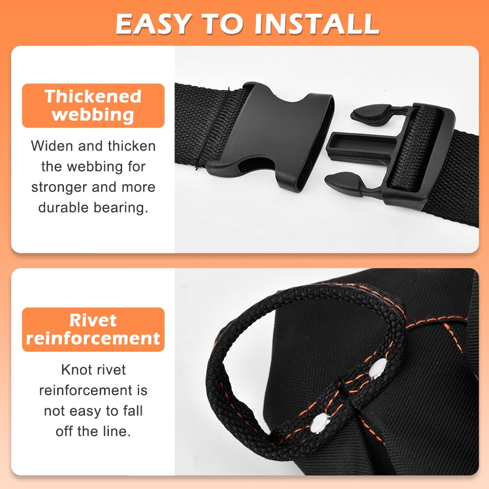 8 Pockets Tool Pouch, Utility Organizer Pouch Waist Bag for Tools, Adjustable Belt Work Apron for for Technician Maintenance Electrician Carpenter Woodworker Roofing Hardware Tools(SIZE:9.45x9.84inch)