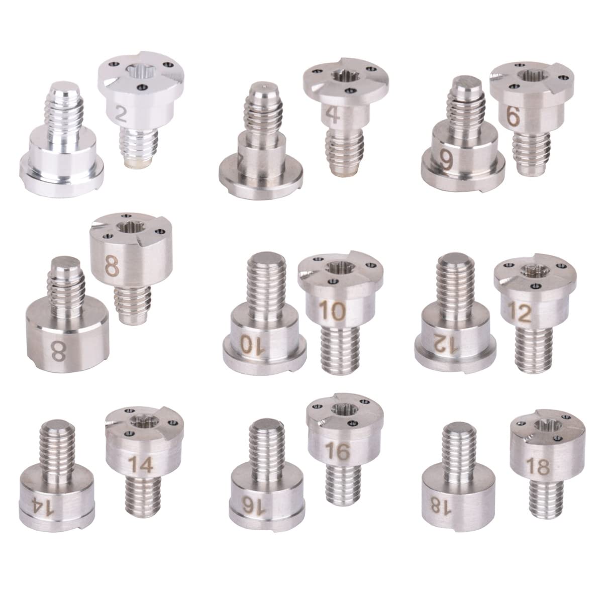 9pcs/set Silver Golf Weights Wrench Tool Kit for Callaway EPIC Flash Mavrik Sub Zero GBB Driver Fairway Wood 2g 4g 6g 8g 10g 12g 14g 16g 18g