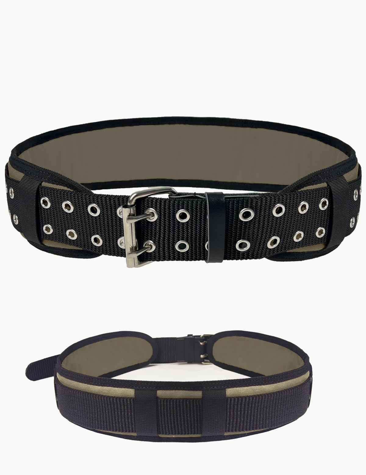 3.5 Inch Heavy-Duty Padded Work Belt,Tool Belt Fits Waists 29 To 48 Inches，Adjustable Holds Most Tool Belt Pouches Green