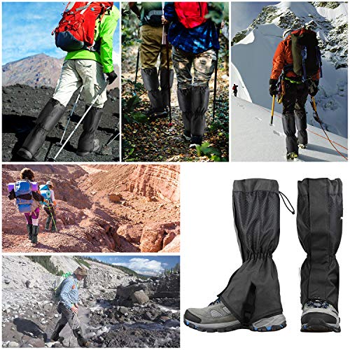 Waterproof Adjustable Leg Gaiters for Hiking & Outdoor Use