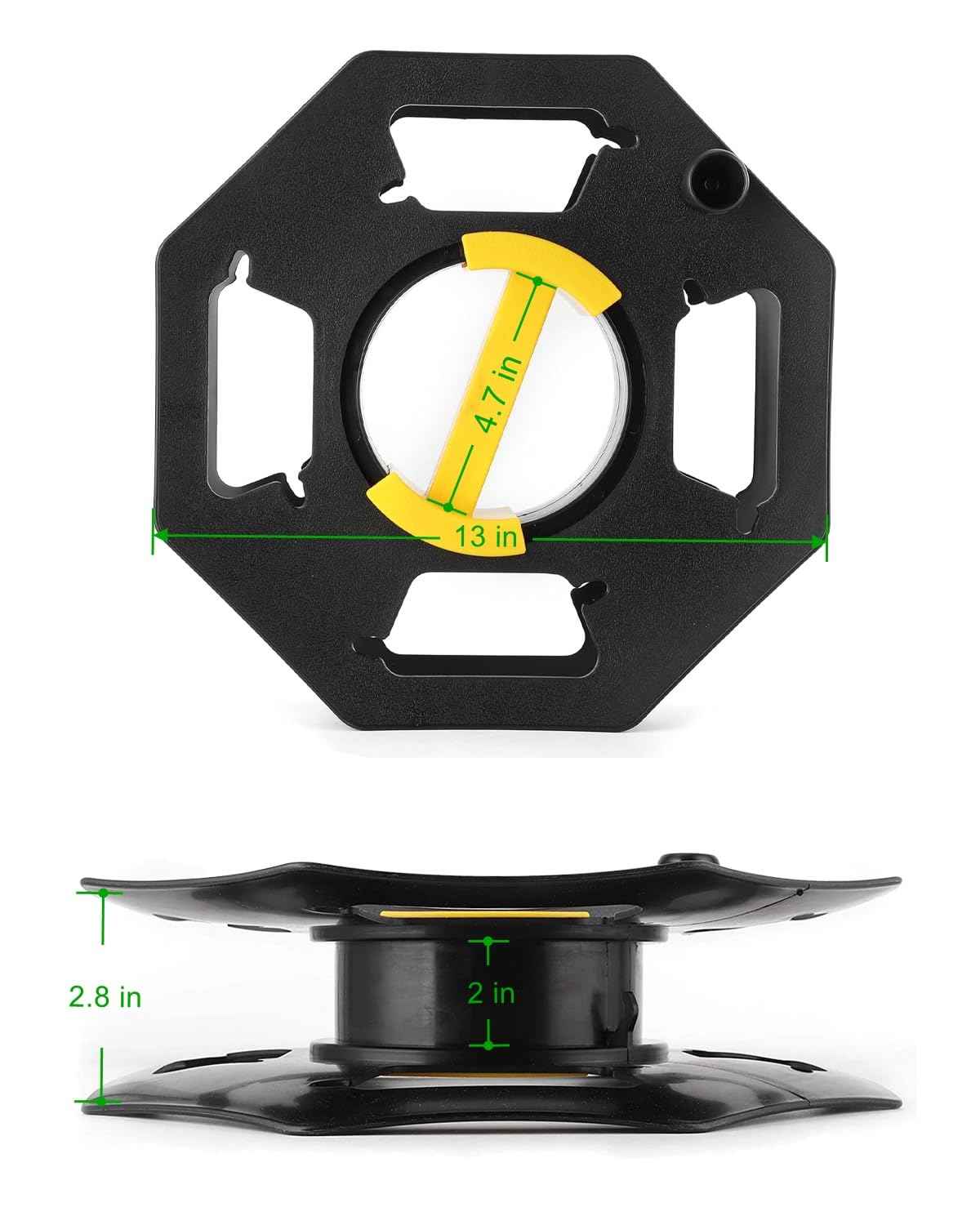 Cable Organizing Reel, Plastic Extension Cord Winding Reel, Manual Wire Storage Organizer with Central Handle, Cord Winding Winch, Tangle‑Free Design for RVs, Boats, Caravans, and Campervans