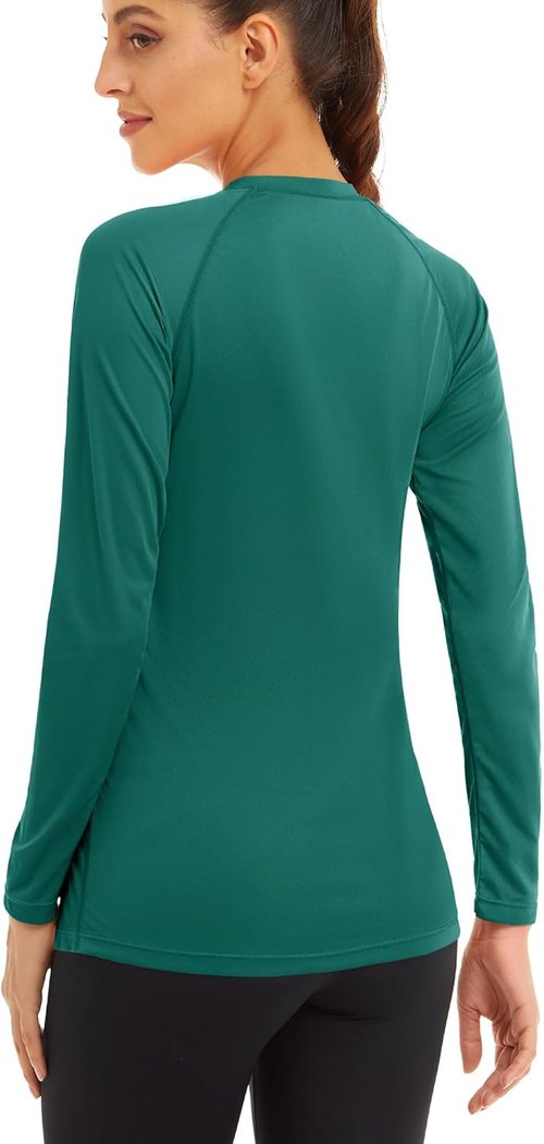 MAGCOMSEN Women's Long Sleeve Sun Protection Shirts - UPF 50+ Rash Guard for Hiking & Fishing