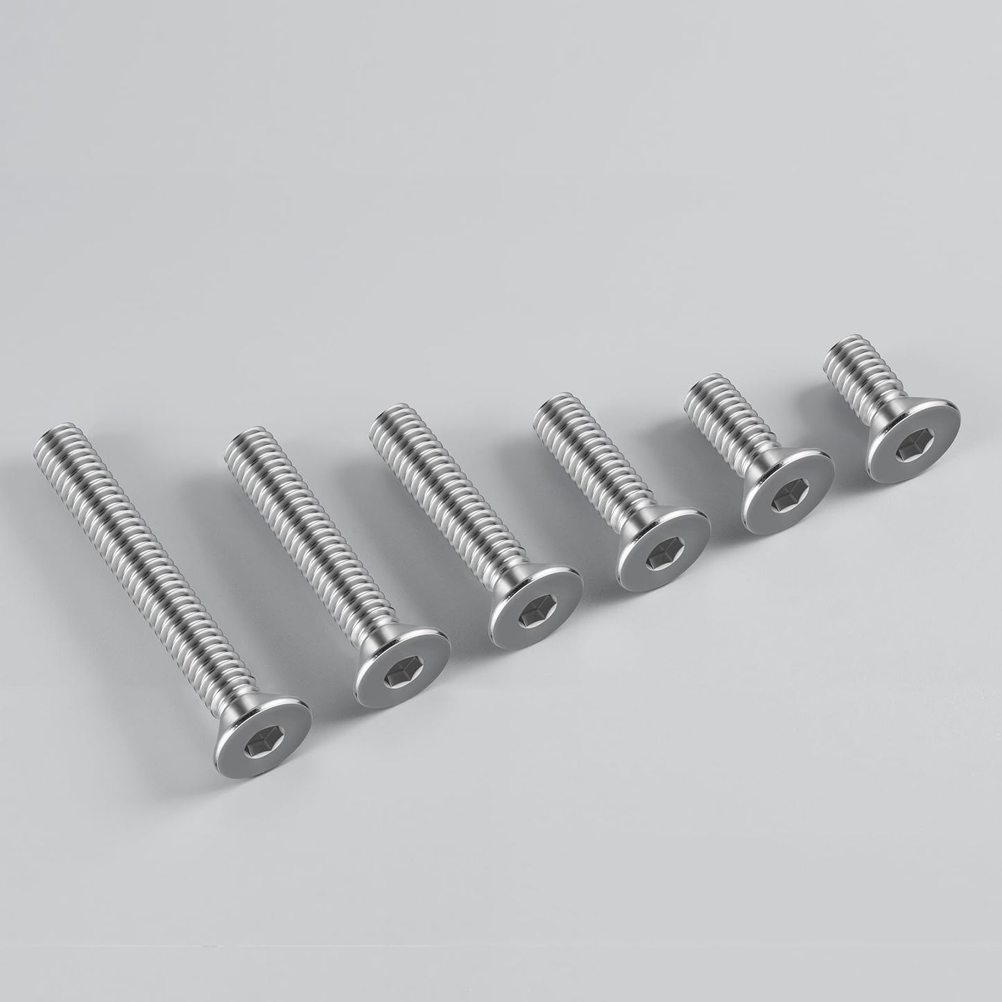 BNUOK 3/8-16 Bolt, 3/8-16 x 1 Inch Flat Socket Head Screws 15Pcs, 304 Stainless Steel 18-18 Countersunk Bolts, Full Thread, with Hex Spanner