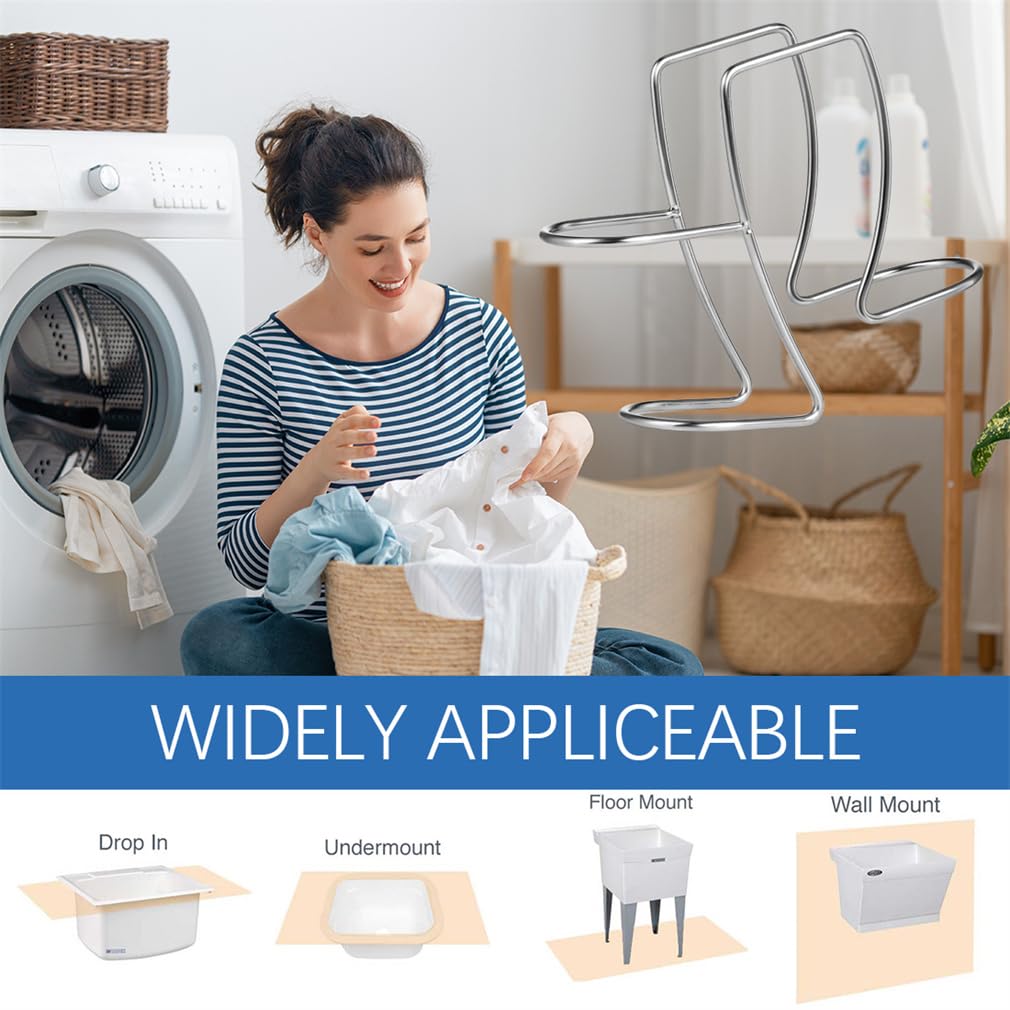 Washing Machine Drain Hose Holder Washer Drain Hoses Holders 304 Stainless Steel Washing Clip ClampUniversal Adjustable Utility Sink Clamp Fits All Drain Hose