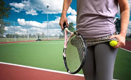 BANDI Ball Band - Pickleball & Tennis Ball Holder, Secure Sports Accessory for Easy Carry, Comfortable Elastic Band, Adjustable Fit for Active Players, Convenient for On-the-Go Use (Black, Medium)