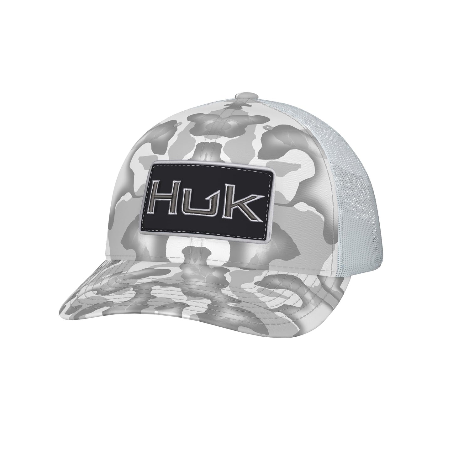 HUK Youth KC Scott Trucker Hat, Anti-Glare Snapback Fishing Hat for Kids, Phantom Scales - Harbor Mist, One Size