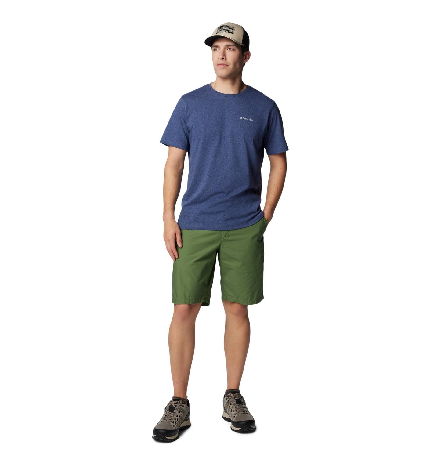 Columbia Mens Thistletown Hills Short Sleeve T-Shirt, Dark Mountain Heather, X-Large