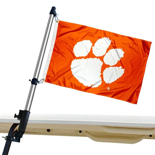 College Flags & Banners Co. Clemson Tigers Golf Cart Flag Pole and Holder Mounting Bracket
