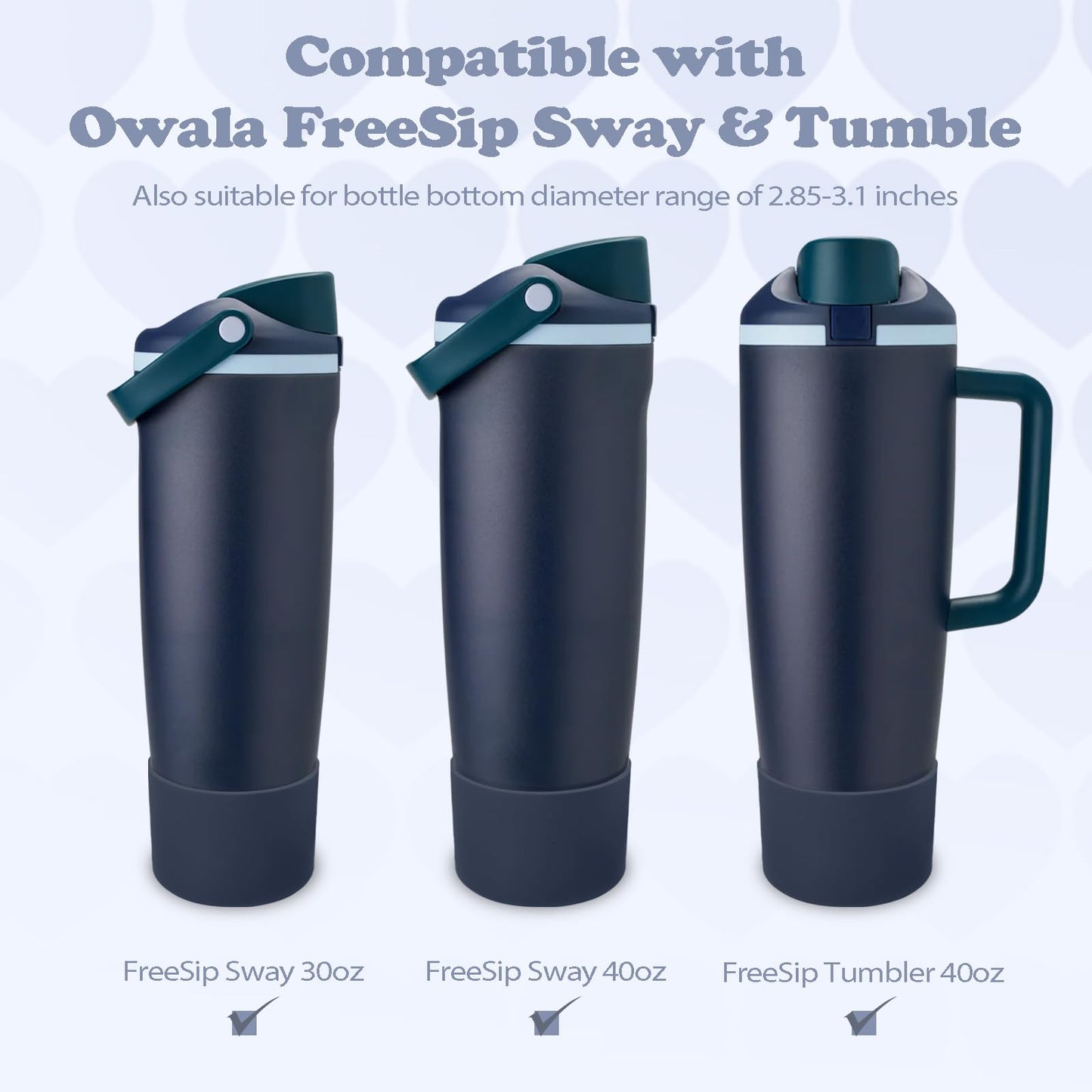 Kaitiaki Silicone Boot for Owala 30oz & 40oz FreeSip Sway Bottles & Tumblers - Non-Slip, Scratch-Resistant, Stability Enhancer, Available in 12 Colors (Sea Captain)
