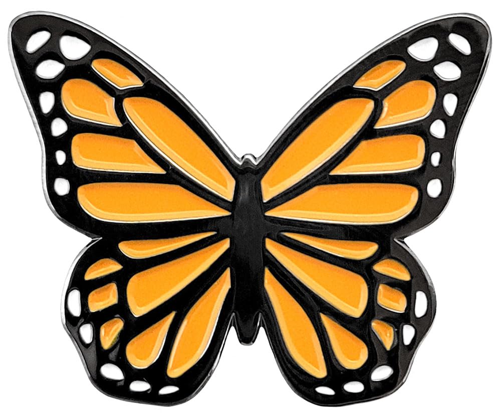 Pinsanity Monarch Butterfly Golf Ball Marker with Hat Clip – Novelty Golfing Accessory & Gift for Golfers