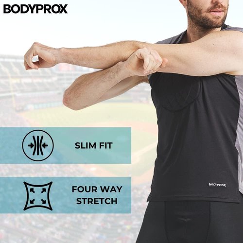 BODYPROX Baseball Chest Protector Shirt - Lightweight & Comfortable Fit for Enhanced Safety