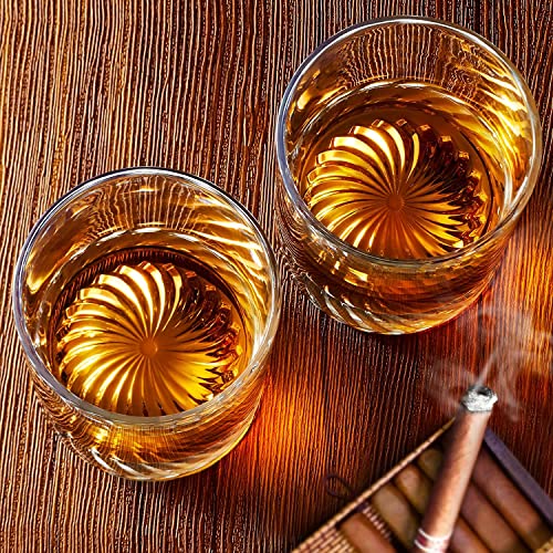 OPAYLY 12 oz Whiskey Glasses, Old Fashioned Glasses Set of 6 – Lead-Free Crystal Rocks Glasses