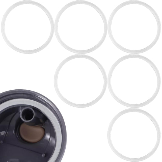 Mingxiong 6 Pcs Water Bottle Gasket Replacement for Owala FreeSip,Silicone Lid Seal O Ring,Sealing Gaskets Replacement Parts Compatible with Owala FreeSip 19/24/32/40oz Stainless Steel Cup(Clear)