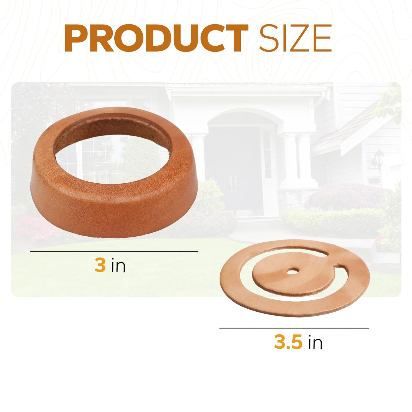 Pitcher Pump Well Kit with No. 2 Replacement Parts – Includes Lower Valve Leathers & Leather Cups for Hand Well Pump Maintenance Kit for Pitcher Pumps