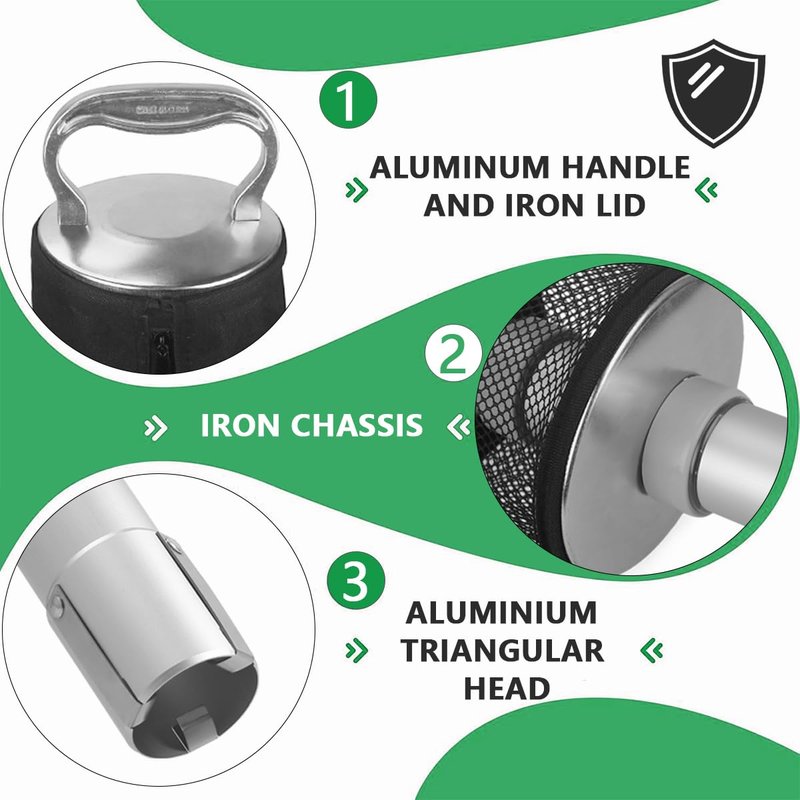 HOW TRUE Golf Ball Shag Bag With Detachable Aluminum Alloy Tube, Ball Retriever, Hold up to 70 Balls