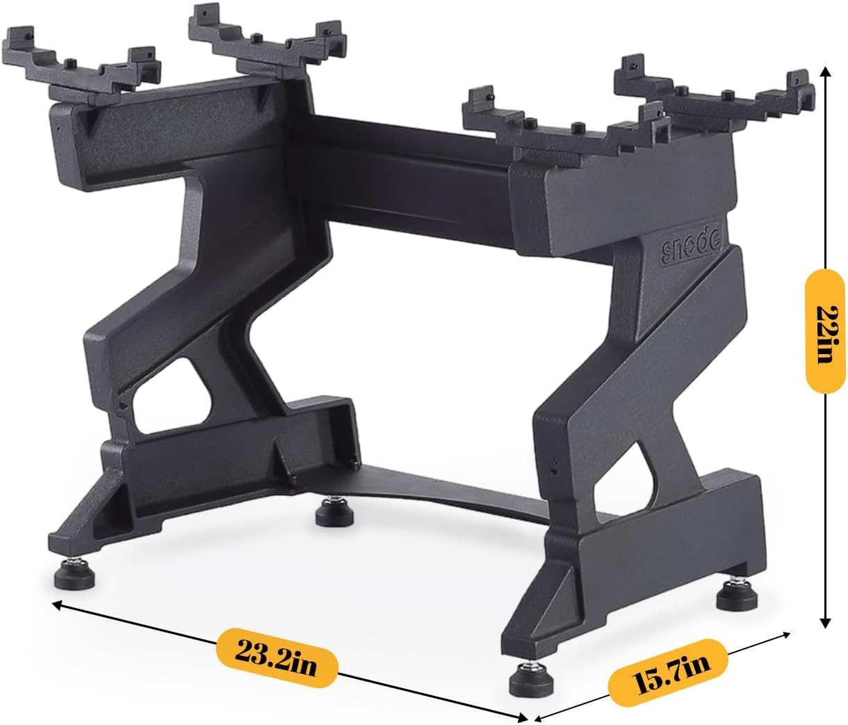 SNODE AD80 Adjustable Dumbbell Set - 80 lbs Drop Proof Weights with Cast Iron Plates & Fast Adjust Design