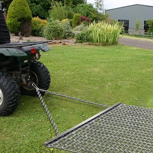 4x4 Feet Heavy Duty Steel Lawn Leveling Drag Mat - ATV/UTV Compatible