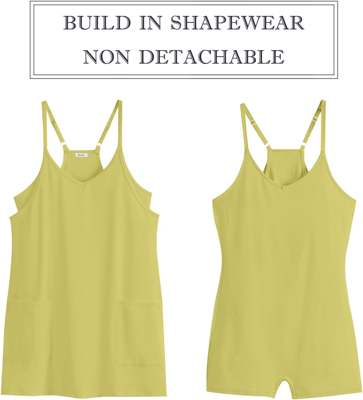 ANRABESS Women's Athletic Dress - Summer Tennis Mini Romper with Built-In Shorts | Travel Ready Activewear