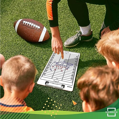 Football Dry Erase Clipboard - 15x9 Double-Sided Coaching Board