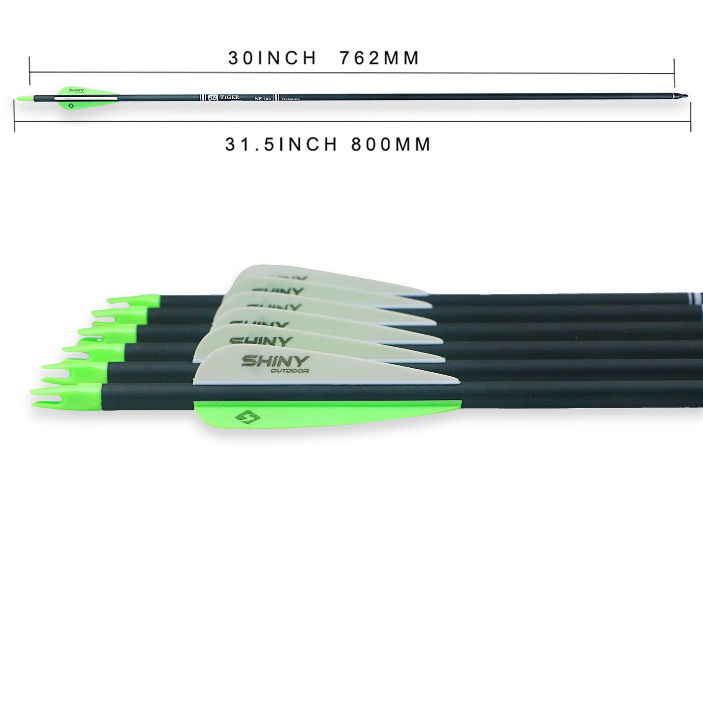TIGER ARCHERY 30" Carbon Arrows for Compound Recurve Bow Hunting Target