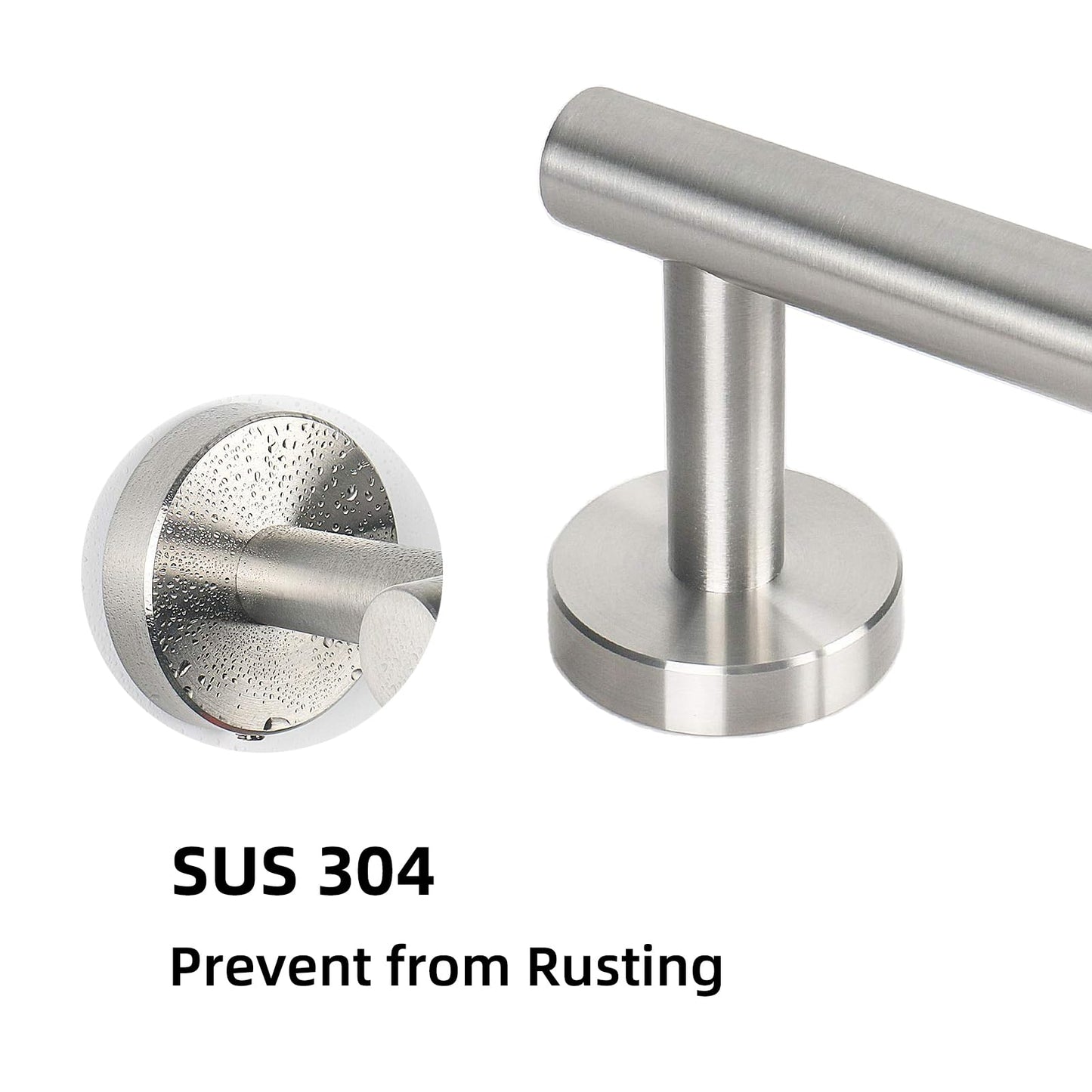 Bath Towel Bar, 20 Inch Towel Racks for Bathroom Wall Mounted, Heavy Duty Bathroom Towel Holder Organizer, Stainless Steel Modern Home Decor Towel Rod, Brushed Nickel