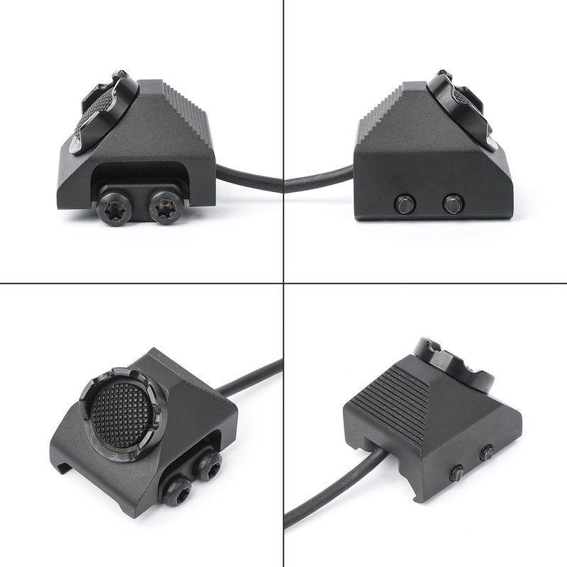 NECARL Remote Pressure Switch, Tactical Flashlight Weapon Light Switch with 2.5mm Plug for DBAL NGAL PEQ Laser with 2.5mm Interface, Aluminium Alloy Switch Fit for 20mm Picatinny Rail (2.5-BK)
