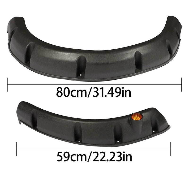 munirater 4 - Pack Golf Cart Flares Front and Rear Wheels Replacement for 2008-2015 EZGO RXV Gas and Electric Golf Carts