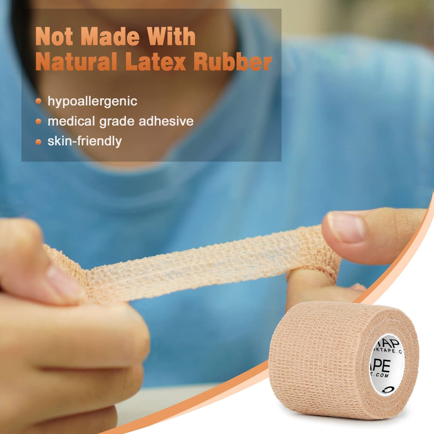 OK TAPE Self Adherent Cohesive Bandages Wrap 12Packs 2" x 5 Yards