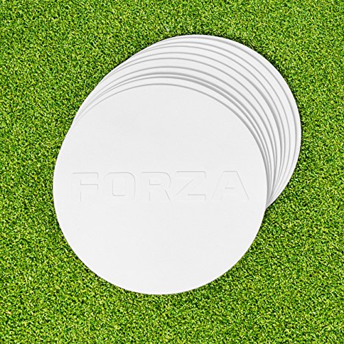 Flat Disc Markers for Soccer Training - Standard White (7in) - Set of 10