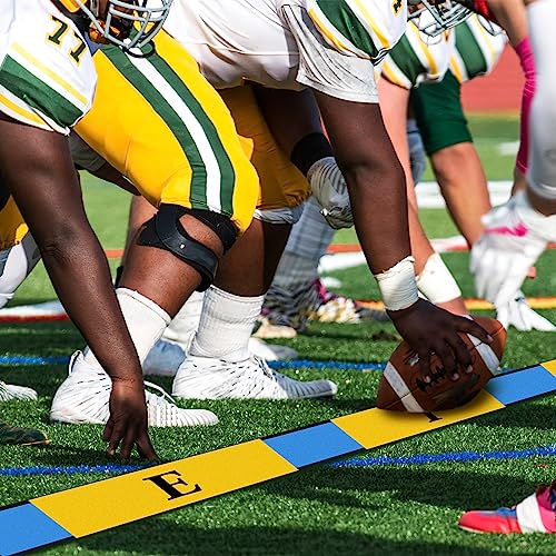 Adjustable Football Linemen Splits Marker - 39 FT Vinyl Yard Marker with 8 Letter Strips