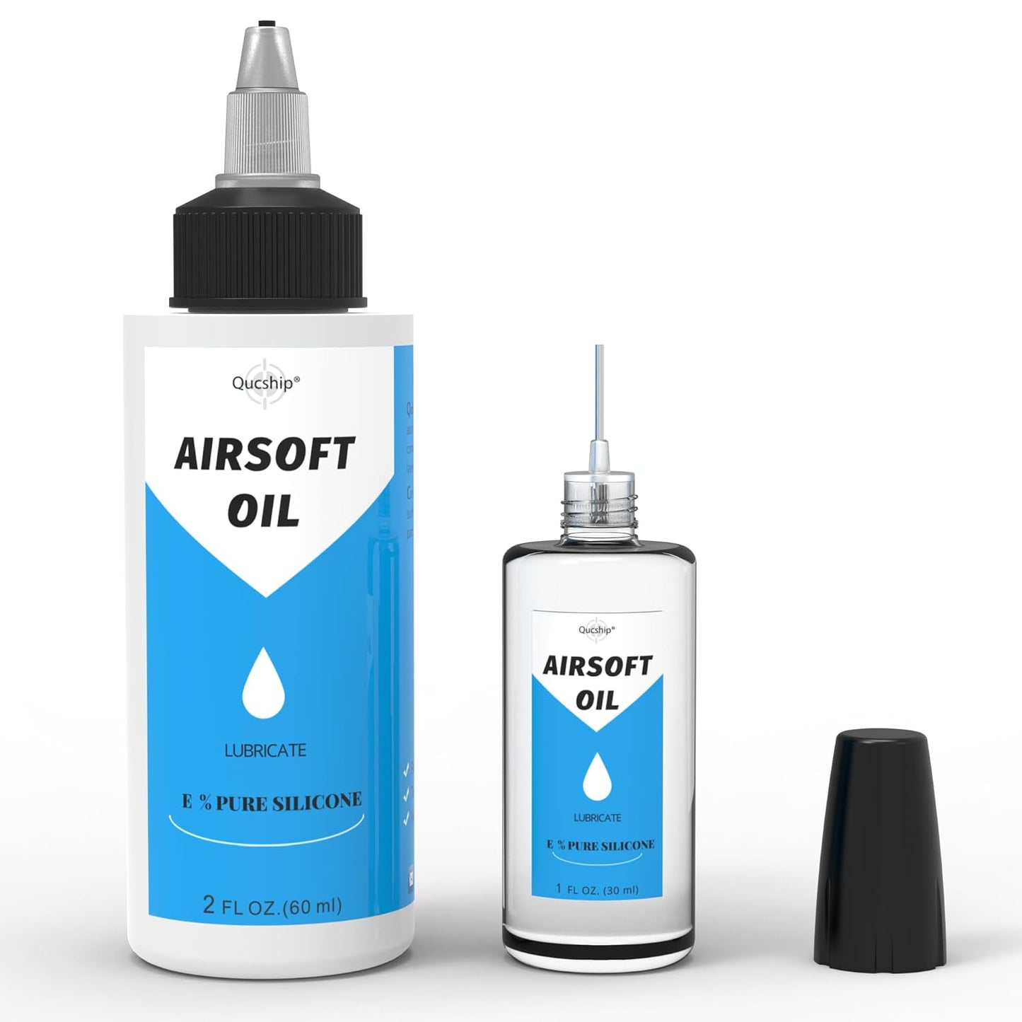 Skiennix Silicone Air Gun Oil - Multi-Purpose 100% Silicone Lubricant | 2 oz & 1 oz Needle Oiler
