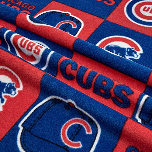 Chicago Cubs Fleece Fabric by the Yard - 60" Wide, Anti-Pill